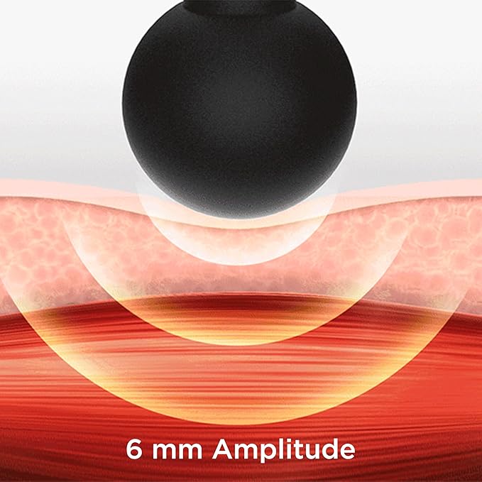 Mini Massage Gun Portable Deep Tissue Percussion Massager with 4 Heads Ultra-Quiet Lightweight 205g for Neck &amp Back Home Office &amp Travel (Black)