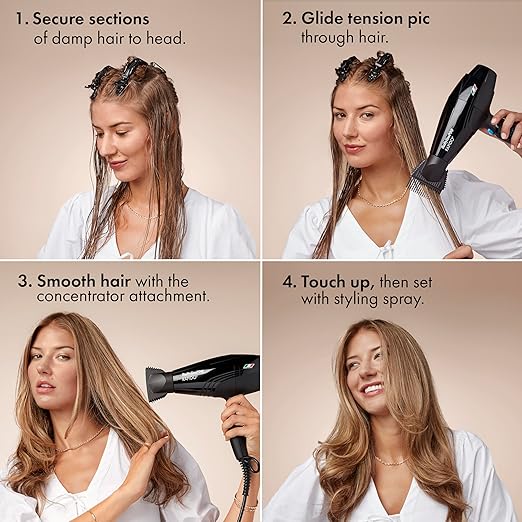 BaBylissPRO Hair Dryer Nano Titanium Rapido 2000-Watt Blow Dryer Hair Styling &amp Appliances Black BRAP1