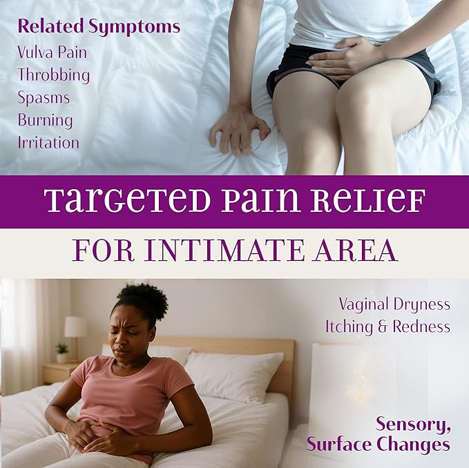 Syren Intimate Relief Gel with 4% Lidocaine for External Sensitivity vulvodynia dyspareunia Vaginal discomfort Dryness Gentle Postpartum and Post-Procedure Support 2.5 oz Made in USA
