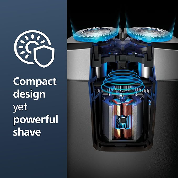 Philips Norelco Travel Groom Duo includes Compact Shaver + OneBlade 360 with Connectivity Face + Body Electric Beard Trimmer Shaver and Body Groomer with 5in1 Comb Body Attachment Travel Case