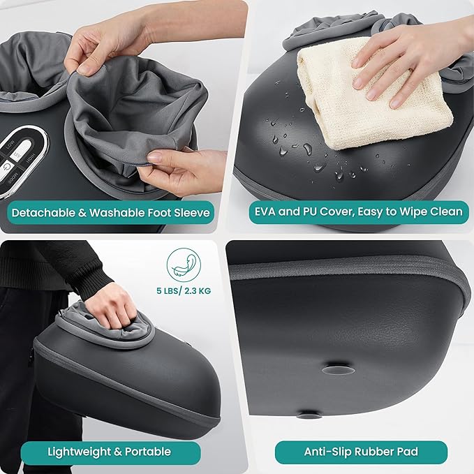 Nekteck Foot Massager with Heat: 3 Modes Deep Kneading Therapy
