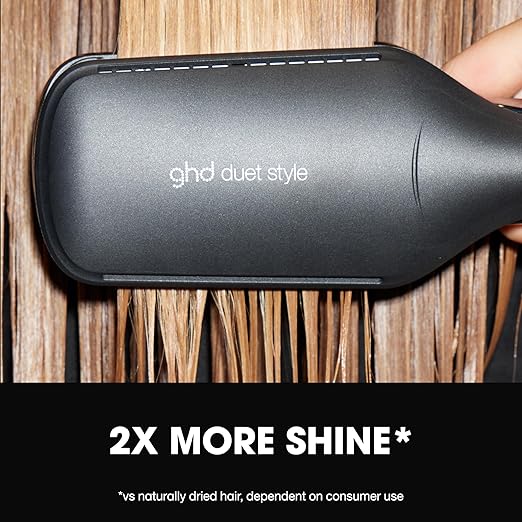 ghd Duet Style - 2-in-1 Flat Iron Hair Straightener + Hair Dryer in One Tool | Transform Hair from Wet to Styled with No Heat Damage | Blow Dry with No Fizz | 2X More Shine