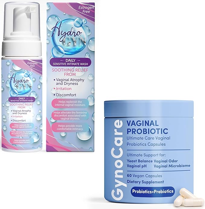 Terramed Just Think Comfort Feminine Wellness Bundle: Vaginal Probiotic Capsules + Unscented Feminine Wash – Dual Support for pH Balance Odor Control and Intimate Health