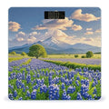 Texas Bluebonnets Scenery Bathroom Scale for Body Weight Bathroom Digital Electronic Weighing Scale with Back Lit LED Display Sturdy Tempered Glass Weight Watchers Scales 400lb