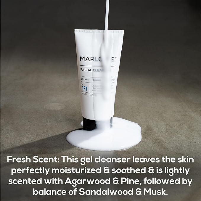 MARLOWE. Men's Body Wash &amp Face Cleanser Bundle – Refreshing Wash with Natural Extracts + Purifying Daily Cleanser