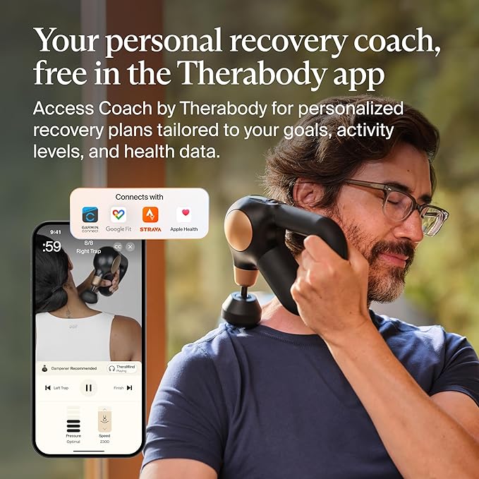 TheraGun Sense (2nd Generation) Massage Gun by Therabody - Relaxing Massage Gun with Built-in Guided Routines for Easy Stress Relief Tension &amp Sleep