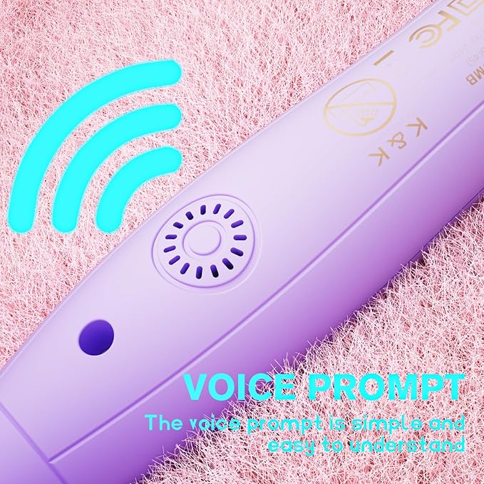 K&ampK 1.5 inch Volumizing Brush Heated Curling Ceramic Tourmaline Ionic Curling Iron Quick Heating Makes Hair Silky Smooth Dual Voltage Travel-Friendly Straightening Round Design (Purple 1.5 Inch)