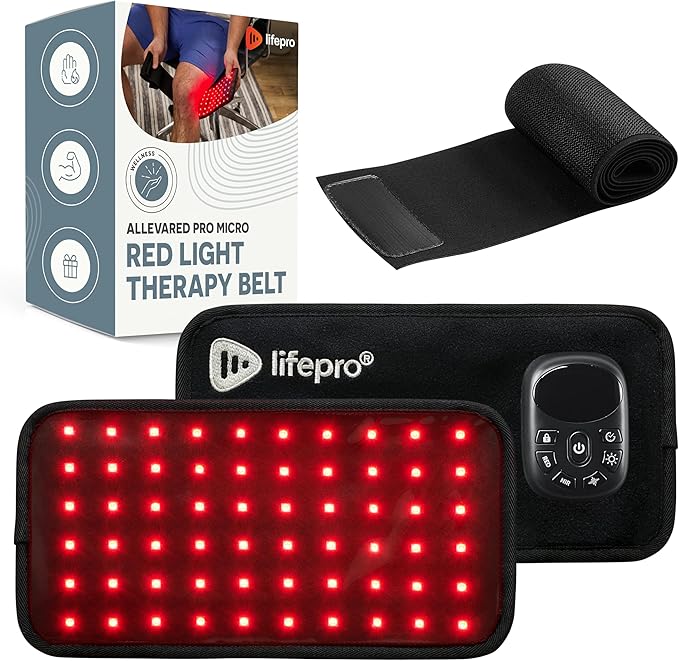 Lifepro Red Light Therapy Belt – Infrared Red Light Therapy for Body Back and Shoulder with Triple Chip LEDs Allevared Belt with 660nm &amp 850nm Wavelengths – for Daily Comfort &amp Wellness Supp