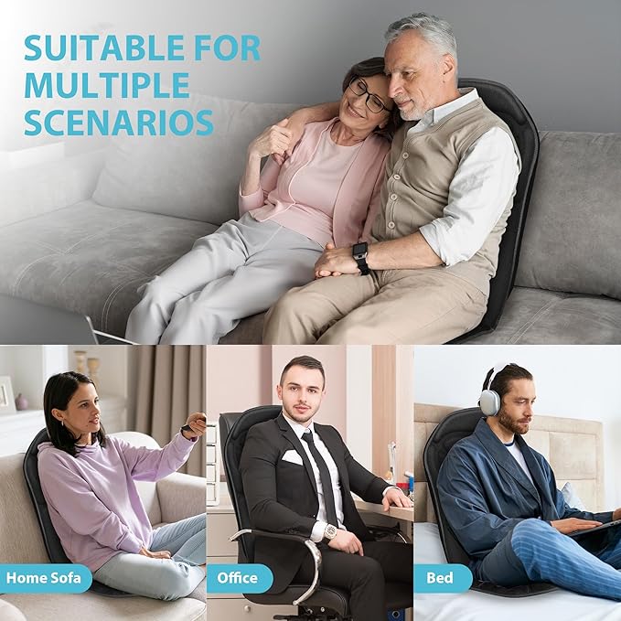 Shiatsu Foot Massager with Heat &amp Back Massager Chair Pad