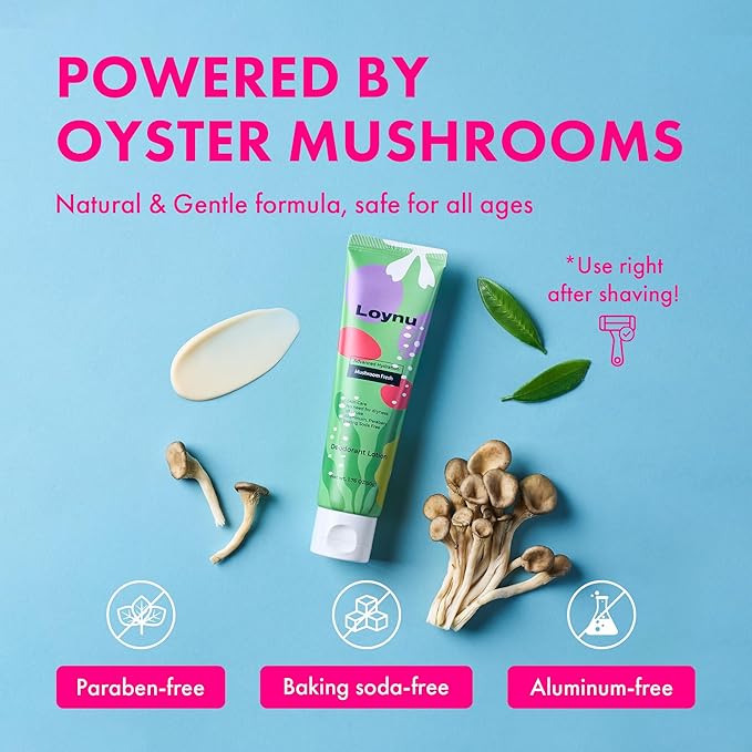 Advanced Hydration Deodorant Lotion – All-Day Odor Control Gentle Hypoallergenic Formula with Mushroom Extract Formula Aluminum-Free Paraben-Free 2Pcs