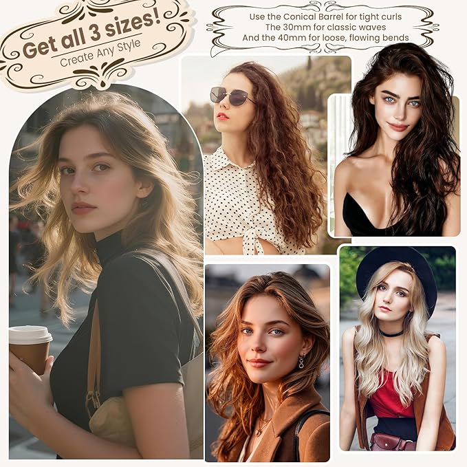 1.2IN Long Hair Barrels Attachment Compatible with Dyson Airwrap HS01 HS05 HS08 Accessories Automatic Curling Iron Curlers for Soft Inward Curls Voluminous Outward Waves