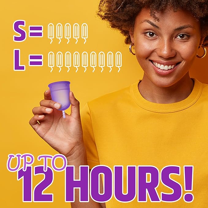 Venus Menstrual Cup (Period Cup for Women) - Best for Heavy Flow - 12 Hours Leak-Free Protection - 100% Medical-Grade Silicone Reusable Cup - Unique Design to Ease Your Period Cycle | Large