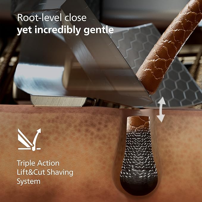 Philips Norelco Shaver i9000 Prestige Ultra Wet &amp Dry Electric Shaver Dark Slate SenseIQ Pro Technology Triple Lift &amp Cut System 360 Rotating NanoTech Precision Blades Quick Clean Pod X