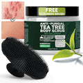 Terramed Just Think Comfort Antifungal Body Scrub with Tea Tree Oil – Exfoliating Body Wash for Women &amp Men – Soothes Itchy Skin Rashes Acne Warts &amp Insects Bites – 12 Fl oz with Scrubber B