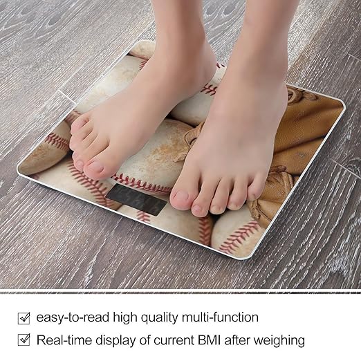 Women's Digital Bathroom Weighing Scale Automatic Switch Energy Saving Scale Smart Scale for Body Weight Baseballs