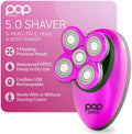 Pop Sonic 5-Head Electric Shaver Kit - Unisex (Purple) Shaver for Face Head &amp Body - Smooth Waterproof USB Rechargeable Trimmer with 360-Degree Precision Cut Heads for Men &amp Women
