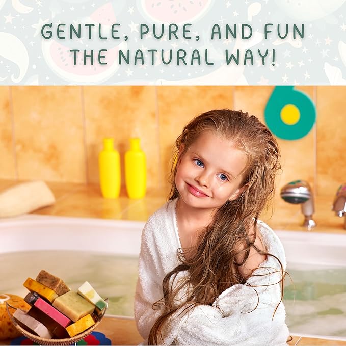 Kids Body Wash – Plant Based Gentle Moisturizer with Shea Butter – Safe for Sensitive Skin – Mermaid Melon – 3 Pack (8 oz Each)