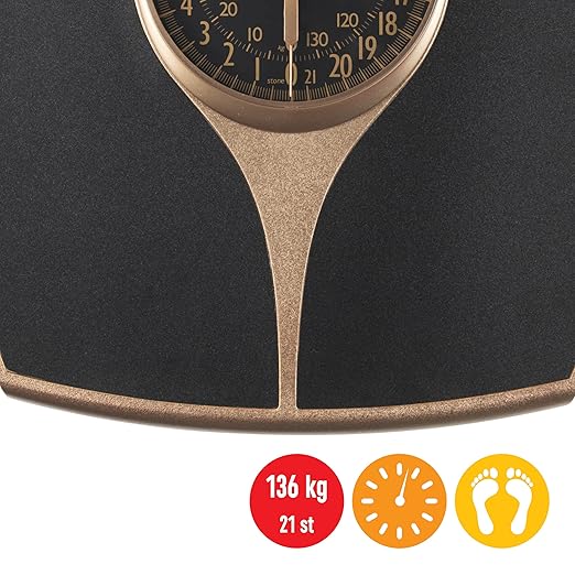 Salter 148 GFEU16 Speedo Dial Mechanical Bathroom Scale Oversized Dial for Easy Reading &amp Easy Use Large Platform Scales For Body Weight 136KG Capacity No Batteries Required Imperial/Metric