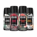 AXE Fine Fragrance Body Spray Variety Pack 4 Pack Touch of Sweetness - Cherry Spritz Pure Coconut Black Vanilla Watermelon Freeze Aluminum Free 4 oz