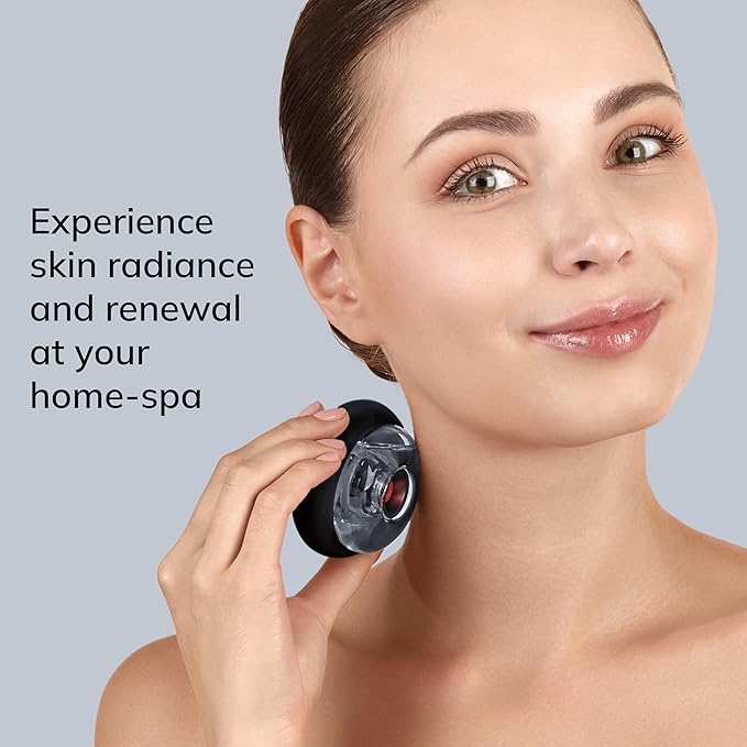 GESKE SmartAppGuided™ Sonic Cool &amp Warm Face &amp Body Massager | 9 in 1 | Electric Massager | Face &amp Body | Battery-Free Cooling &amp Warming | Firms Relaxes &amp De-Puffs Skin | with Sma