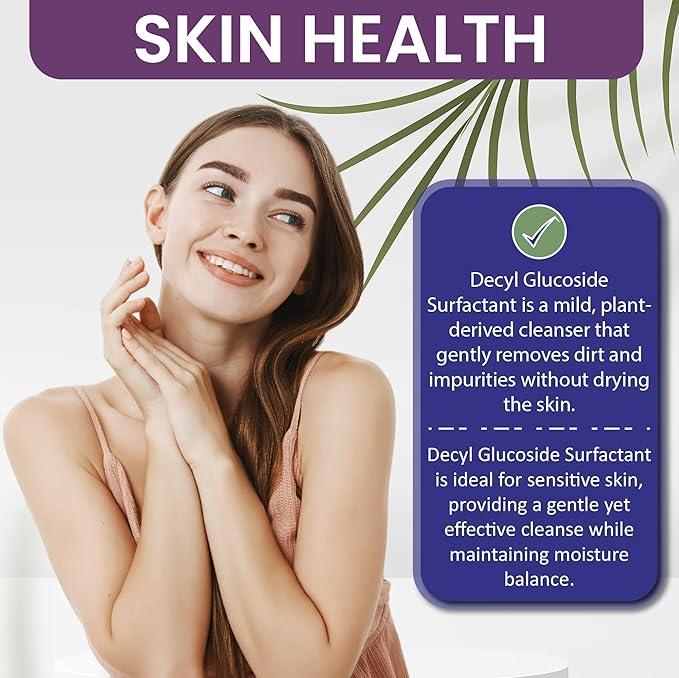 Cocojojo Decyl Glucoside Natural Surfactant - Surfactants for Soap Making Lauryl Glucoside DIY Shower Gel Skin Care Body and Face Wash Plant Derived Natural - 1 Gallon (Pack of 1)