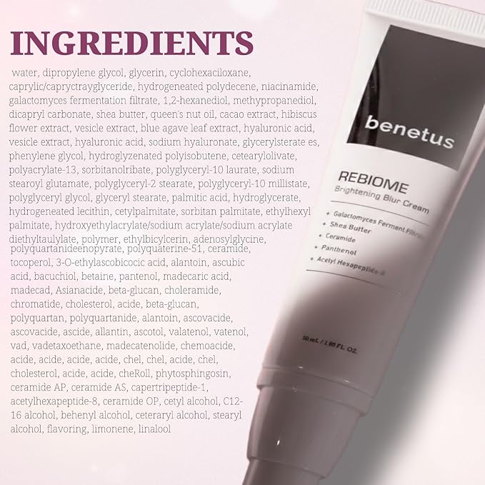 Rebiome Anti-Aging Moisturizer for Mature &amp Sensitive Skin with Bakuchiol Peptides &amp Ceramides Anti-Wrinkle &amp Barrier Repair Hydrating Daily Facial Moisturizer 1.69 fl oz