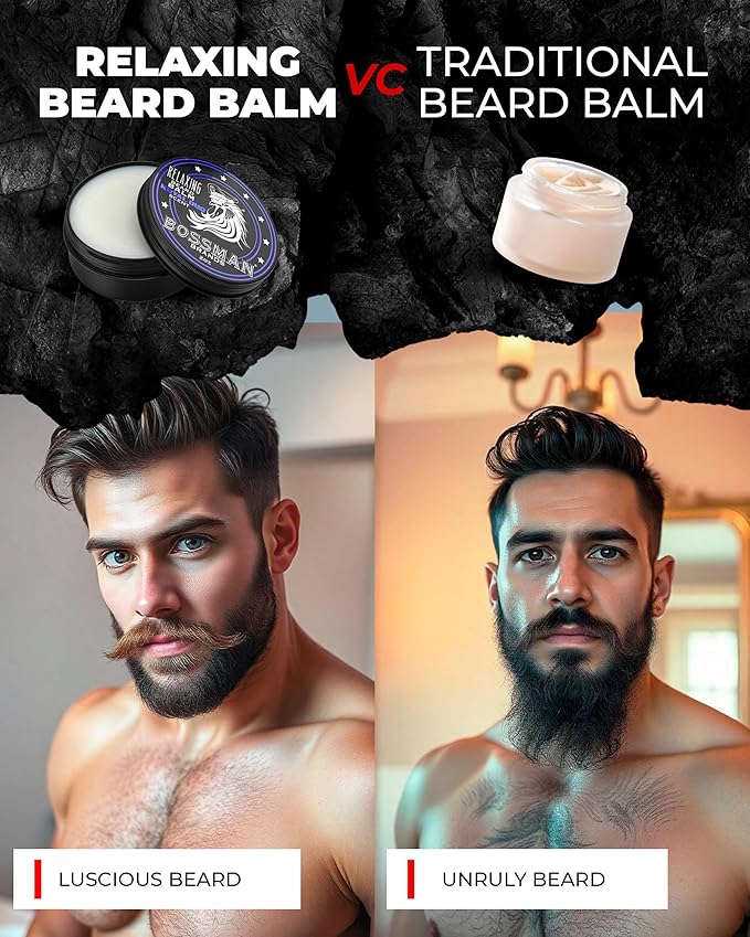 Bossman Beard Balm Variety Pack - Beard Grooming Growth and Care Kit - Softener and Moisturizer - All 6 Scents