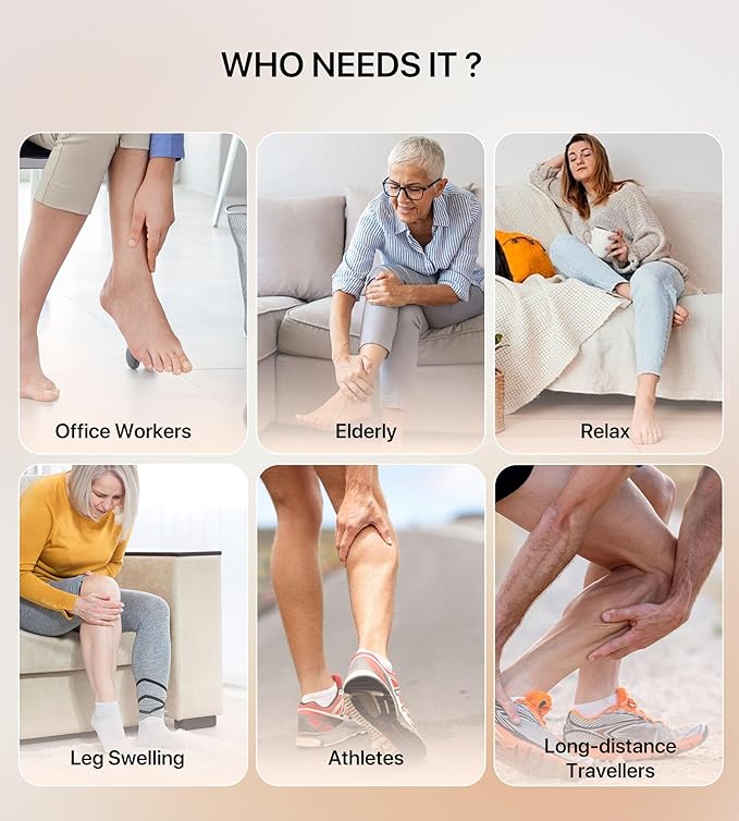 ALLJOY Leg Massager for Circulation and Pain Relief FSA Gifts for Dad Mom Mothers Day Fathers Day Leg Massager with Heat and Compression Helpful for Vericose Veins Fatigue Cramps Swelling Edema