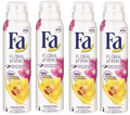 Economy size 200ml/6.7 ounces Fa 48h Deodorant Spray for Men &amp Women (4 Packs) (Orchid &amp Viola)