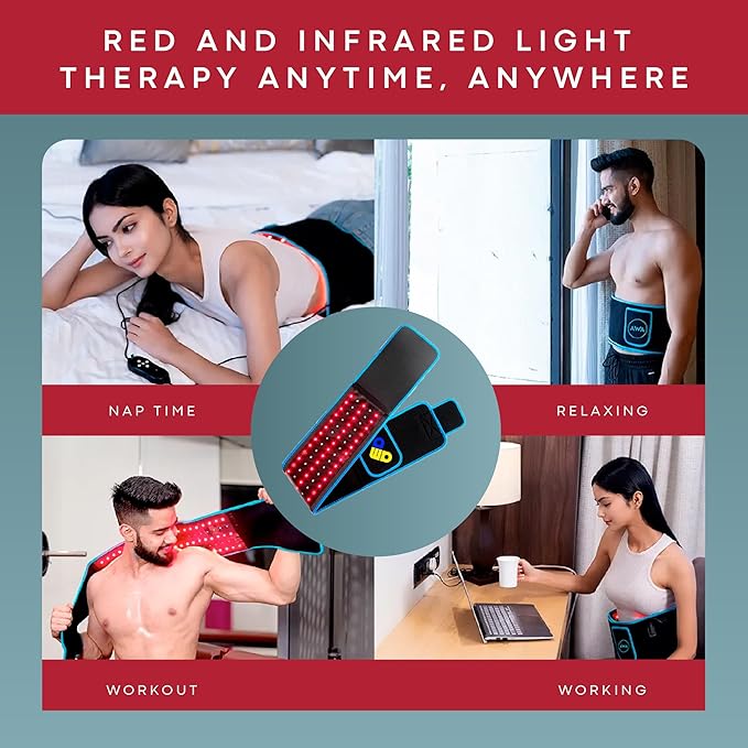 Red Light Therapy for Body – Infrared Heating Pad with 105 LEDs – Wearable Red Light Therapy Belt for Relaxation Recovery &amp Comfort – Infrared Light Therapy Device