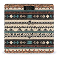 Native American Patterns Bathroom Scale Rounded Smart Scale for Body Weight Automatic Power On/Off Weight Scales Accurate Bathroom Digital Scales for Pet Home Bedroom Kitchen