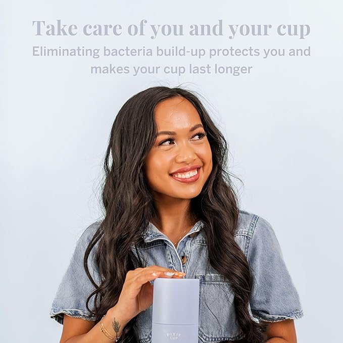 Pixie Menstrual Cup and Disc Steamer Sterilizer - 3 Minute Steam Clean - Sensor On-Off Button - Automatic Shut Off - Compact Cylinder Design