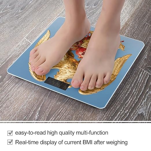 Griffin Fruit Guard Scale for Body Weight Sturdy Tempered Glass Weighing Scales with LCD Display Accurate Digital Bathroom Scale Convenient Body Fat Smart Scales Easy Read