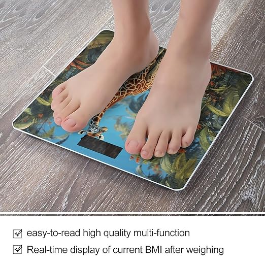 Jungle Giraffe Smart Scale for Body Weight Accurate Bathroom Scale with LED Display Digital Weight Scales Weighing Machine High Precision Scales for Bath Home