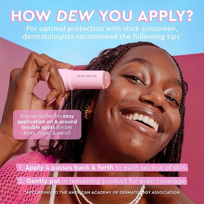 Glow Recipe Watermelon Daytime Trio - Watermelon Glow SPF Dew Balm Sunscreen (0.58 oz) + Niacinamide Dew Drops Serum with Hyaluronic Acid (40ml) + Hue Drops Tinted Serum Bronzer &amp Highlighter (40