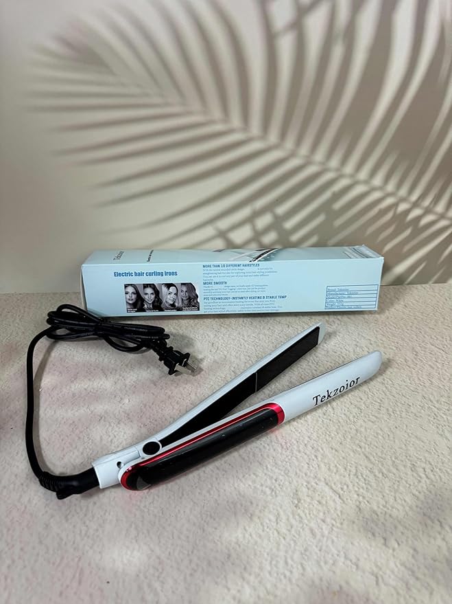 Flat Iron Hair Straightener Heats in Seconds Up to 30 Mins Runtime 5 Temp Modes