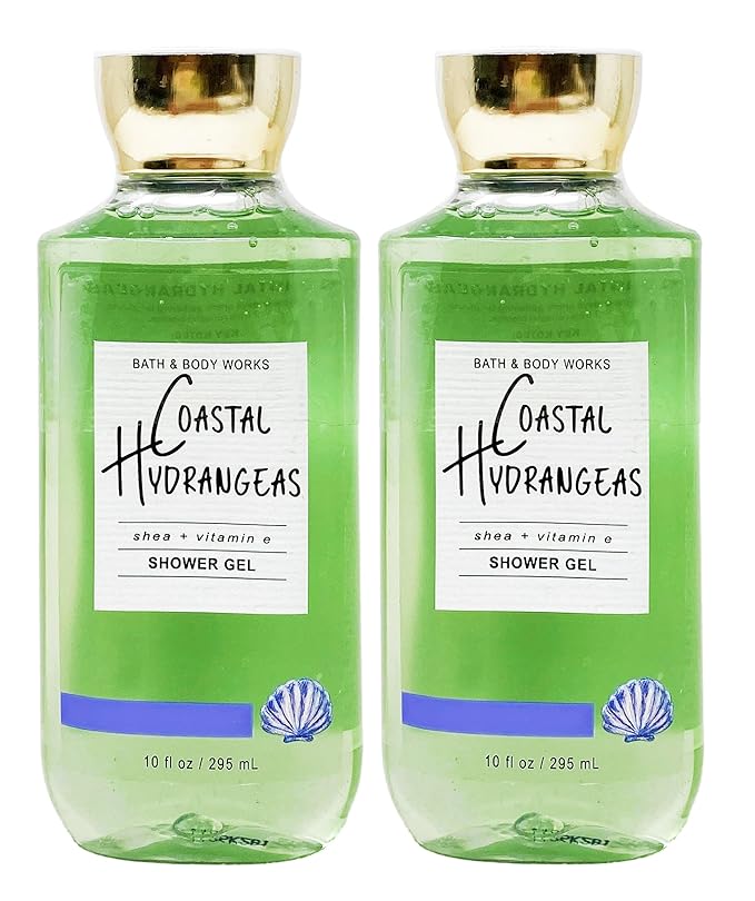 Bath &amp Body Works Coastal Hydrangeas 2 pack of Shower Gel
