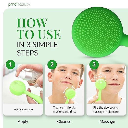 PMD Clean - Smart Facial Cleansing Device with Silicone Brush &amp Anti-Aging Massager