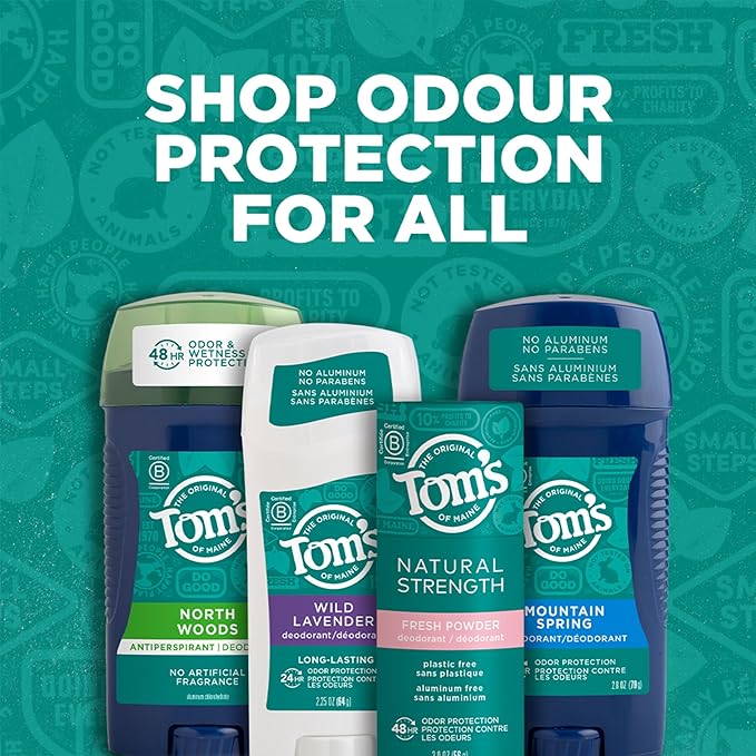 Tom's of Maine Antiperspirant Deodorant for Men North Woods 2.8 oz Pack of 3 (Packaging May Vary)