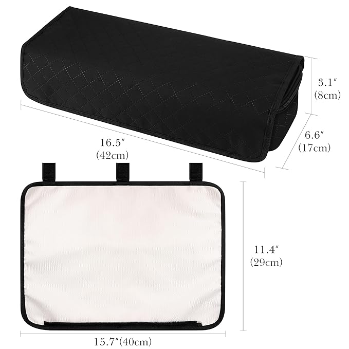 Linkidea Curling Iron Storage Bag Travel Hair Tools Organizer with Compartment Compact Portable Hair Accessories Case Flex Style heat resistant Carrying Pouch for Outdoor Use Black