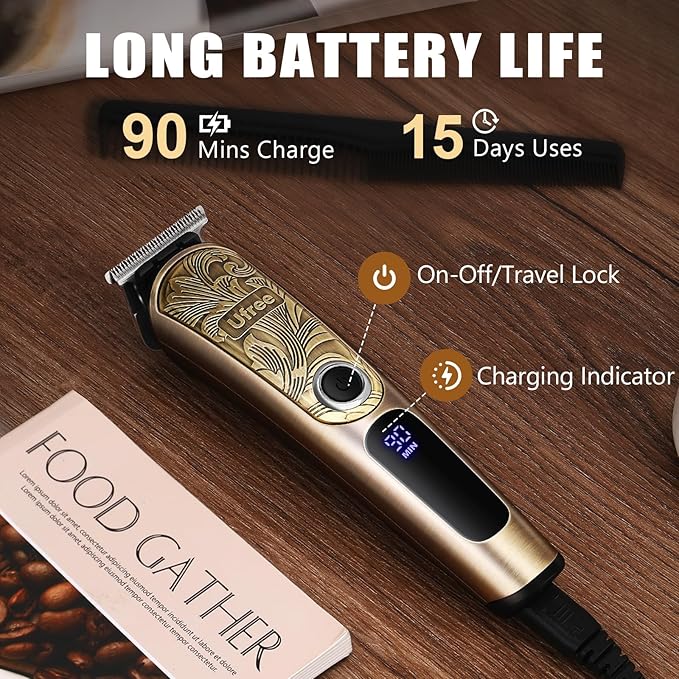 Ufree Gifts for Men Beard Trimmer with Charging Stand IPX7 Waterproof Electric Razor Shavers for Men Clippers for Hair Cutting Mens Grooming Kit for Mustache Nose Facial Body