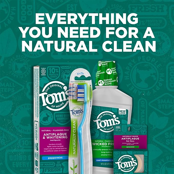 Tom's of Maine Natural Wicked Fresh Alcohol-Free Mouthwash Cool Mountain Mint 16 oz. 6-Pack (Packaging May Vary)