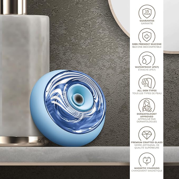 GESKE SmartAppGuided™ Sonic Cool &amp Warm Face &amp Body Massager | 9 in 1 | Electric Massager | Face &amp Body | Battery-Free Cooling &amp Warming | Firms Relaxes &amp De-Puffs Skin | with Sma