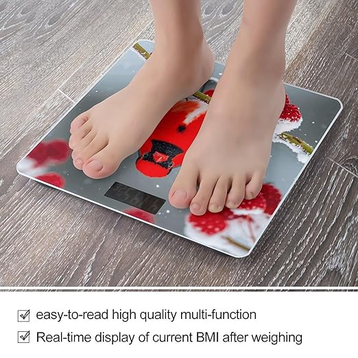 Cardinal Birds Snow Cranberries. Bathroom Scale Ultra-Bright Liquid Crystal Screen Weight Scale Accurate Bathroom Body Scales for Body Weight Bathroom Pet Home Bedroom Gift-Giving