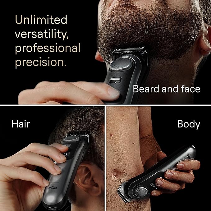 Braun Series 9 All-in-One Multi Grooming Kit for Men 13-in-1 Beard Trimmer Body Groomer Hair Clipper and Manscaping for Face &amp Body 9440