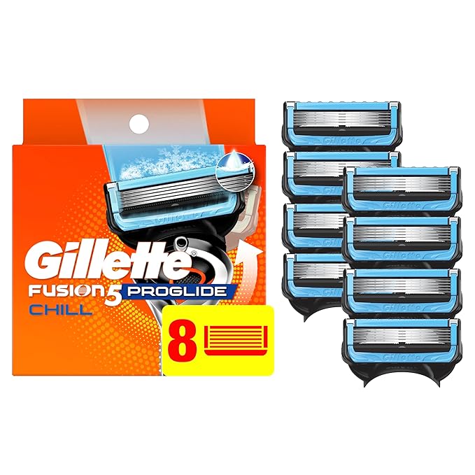 Gillette ProGlide Chill Razor Refills for Men 8 Blade Refills