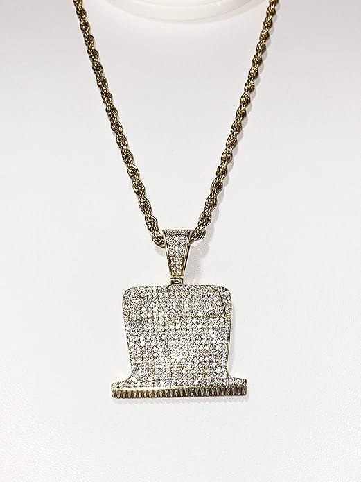 barber RAZOR BLADE Pendant Men Women 925 Gold Finish Iced Gold Barber Razor Electric Shaver Straight Edge Pendant Charm Necklace Ice Out Pendant Stainless Steel Real 3 mm Rope Chain Necklace