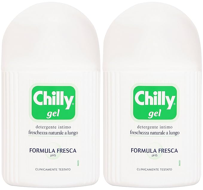 Chilly:Formula Fresca (Fresh Formula) Gel Intimate Cleanser 6.76 Fluid Ounce (200ml) Package (Pack of 2) [ Italian Import ]