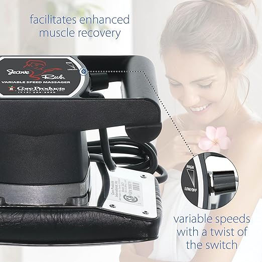 Core Products Jeanie Rub Variable Speed Massager Sheepskin Pad Cover Bundle
