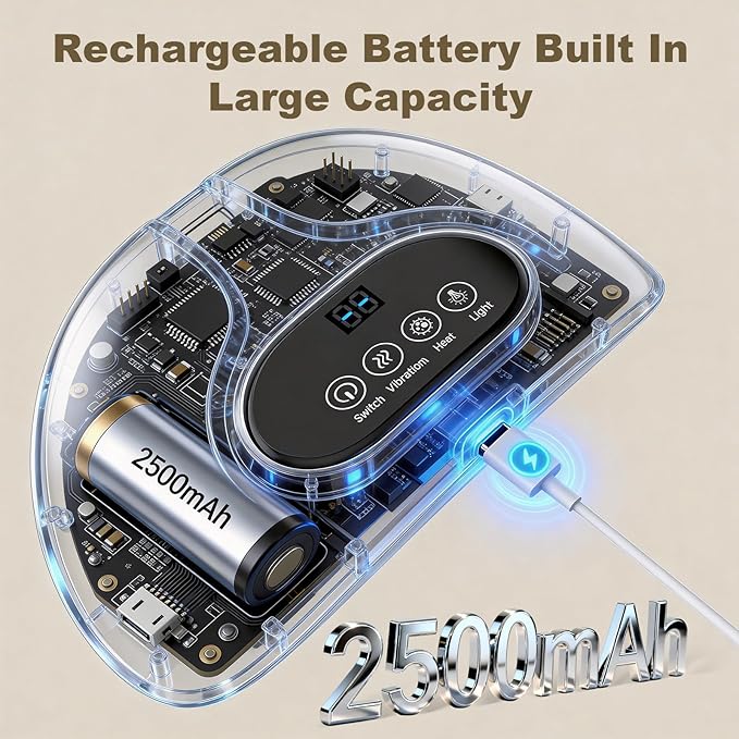 3-in-1 Electric Abdominal Massager with Heating Pad Stomach Massage for Digestion Support Hot Stone Heating Pad with Vibration Rechargeable Belly Massager for Abdominal Comfort Relaxing